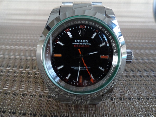 Rolex Milgauss replique Avec cristal vert