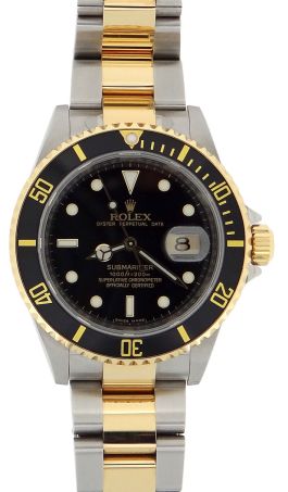 replique Rolex Submariner de l'or deux tons et montre en acier