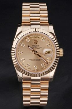 Rolex Day-Date en or jaune diamants replique montre